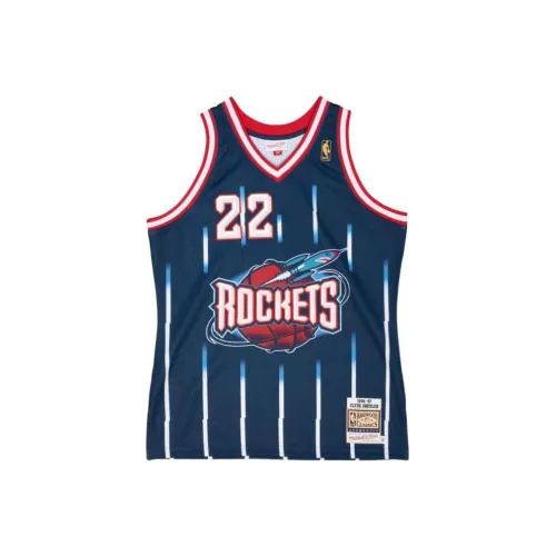Mitchell Ness Синий Мужская баскетбольная футболка