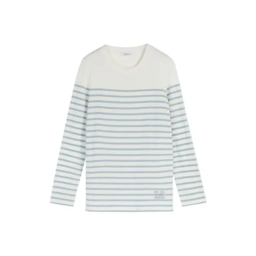 MaxMara Т-рубашка с оборванным рукавом женская синяя