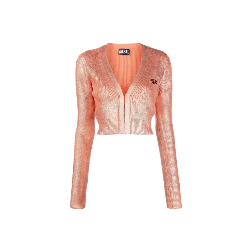 DIESEL SS23 Шампанское Апельсин Женские Короткие Топы