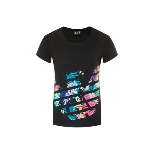 EMPORIO ARMANI EA7 Стандартная футболка женская черная
