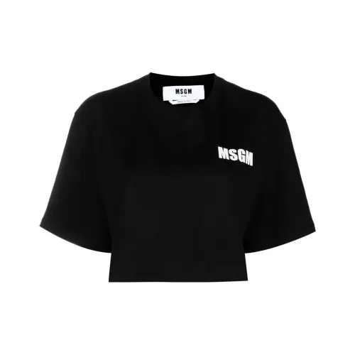 MSGM Черные Женские Короткие Топы