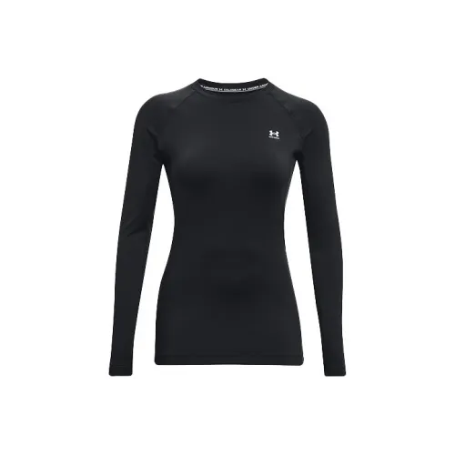 Under Armour Рукав реглан T-рубашка Женская Черная