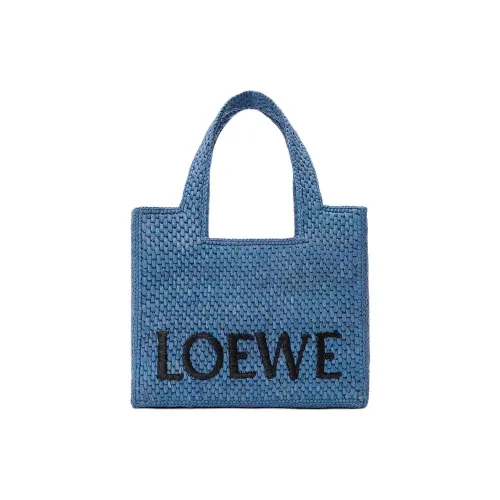 LOEWE Font Tote Растительный материал Тоут Сумка Сумка для покупок Сумка Маленькая Женская Светло-синяя