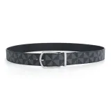 Серебряная пряжка, черный ремешок