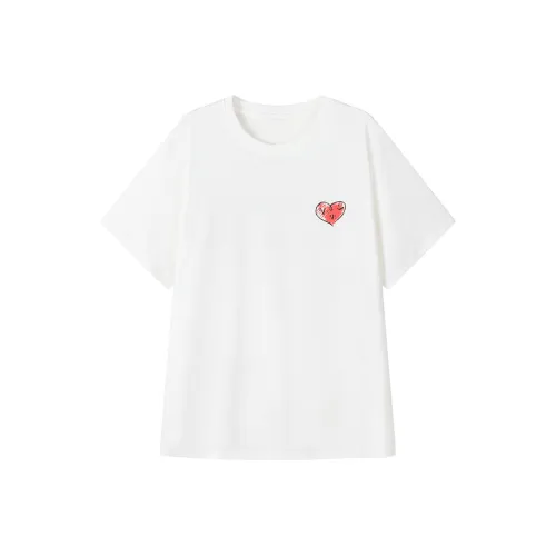 Ning Cai Yuer T-рубашка Женская Белая