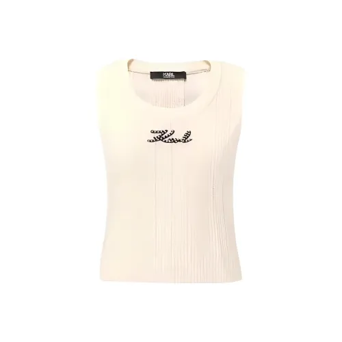 Karl Lagerfeld Майка Женская Белая