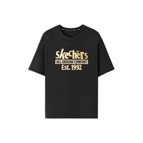 Skechers Угольно-черный 0018 Унисекс T Рубашки