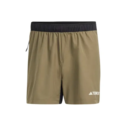 adidas Terrex MULTI Трейл Бег Шорты Спортивные шорты Мужские Оливково-зеленый