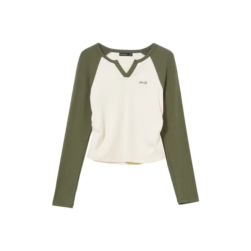 WESTLINK Реглан-рукав Т-рубашка Женская Абрикосовая