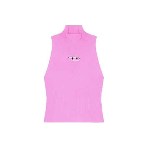 DIESEL FW24 OVAL D Коллекция Майка Женская Розовая
