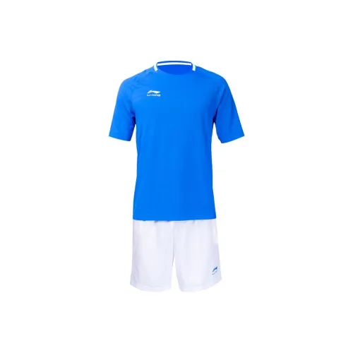 LINING Кристально-синий/Стандартный белый Мужские Наборы футбольной формы
