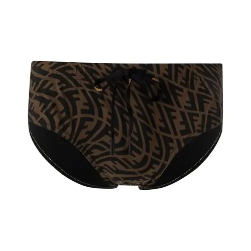 FENDI Плавательные шорты Мужские Коричневые