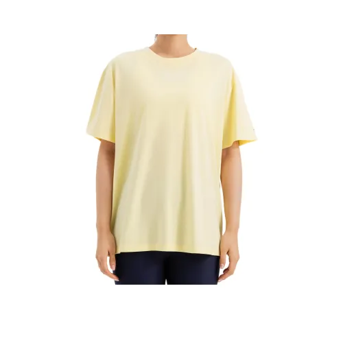 DECATHLON T-рубашка с рукавом-кафтан женская ванильно-желтая