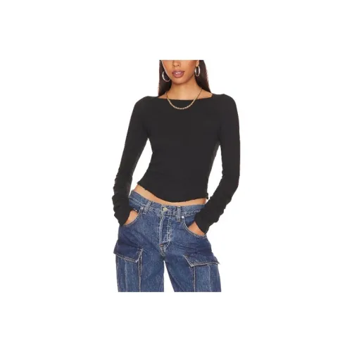 FREE PEOPLE Черные Женские Короткие Топы