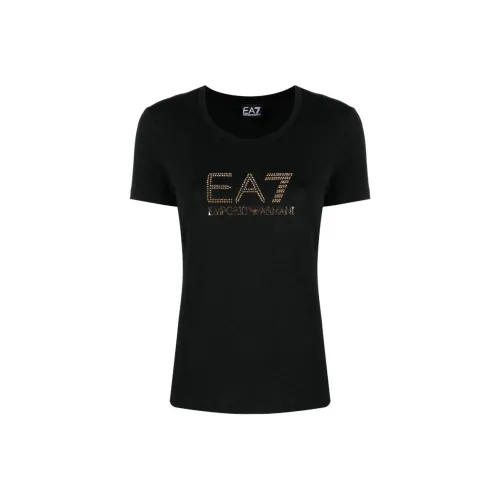 EMPORIO ARMANI EA7 Черные Женские Футболки