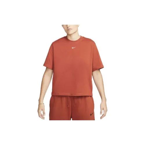 NIKE Оранжево-красные Женские Футболки