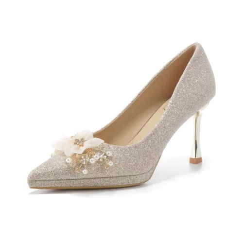 Lanza Узкий каблук Высокие каблуки Женские Шампанское