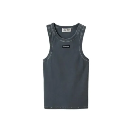 MIU MIU SS25 Майка Женская Серого цвета