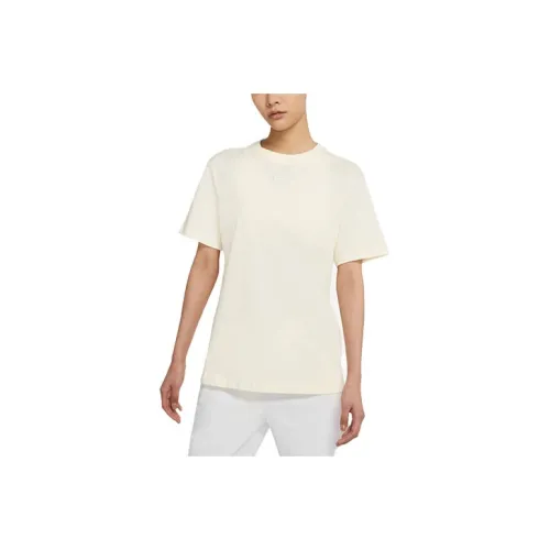 Nike Рукав с оборванным плечом T-рубашка Женская Кокосовое молоко Белый