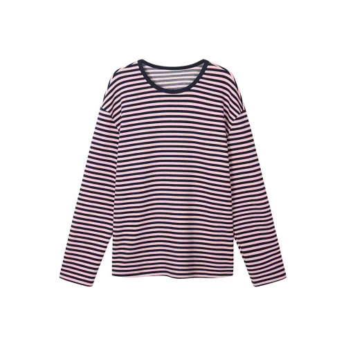 FORNI T-рубашка Женская Розовая Черная Полосы