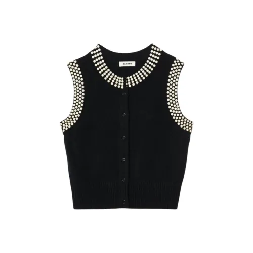 SANDRO Черные Женские Майки