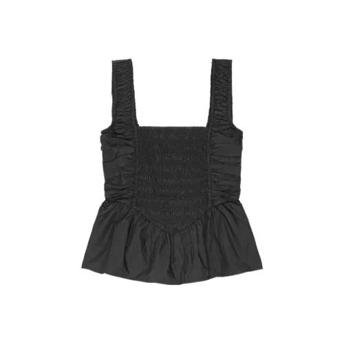 GANNI Черные Женские Майки