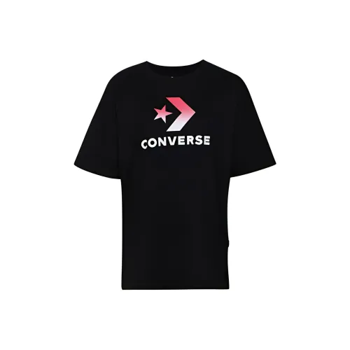 Конверс Art OS Рукав с спущенным плечом T-рубашка Женская Черная