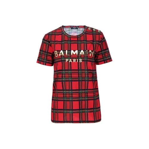 BALMAIN Женские красные футболки