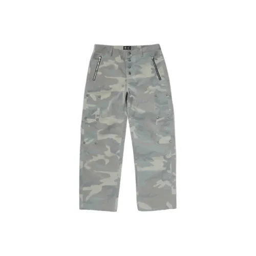 THUG CLUB Серо-зеленые унисекс повседневные брюки