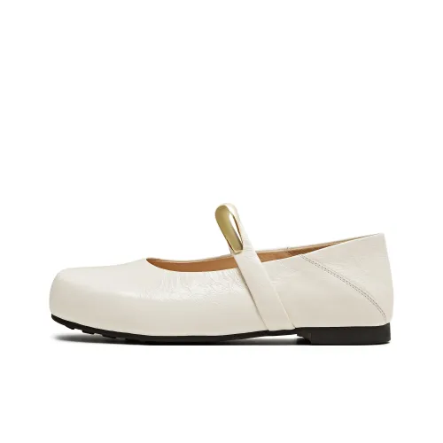 teenmix Luna Half Свет Белый Кроссовки Плоская подошва Туфли Мэри Джейн 1см Женские Экрю