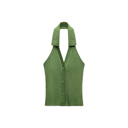 ZARA Зеленые Женские Майки