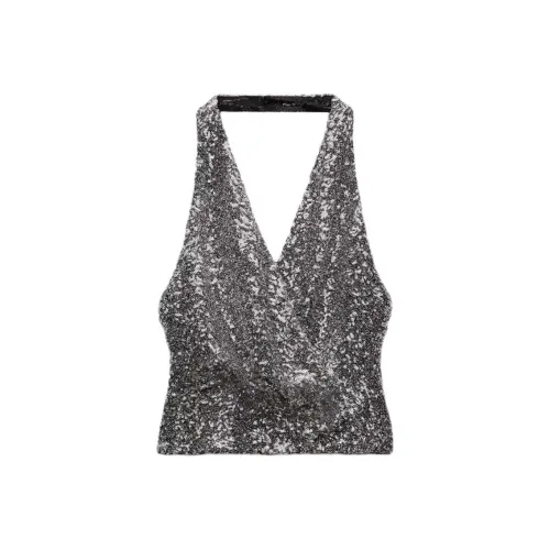 ZARA Серебряные Женские Майки
