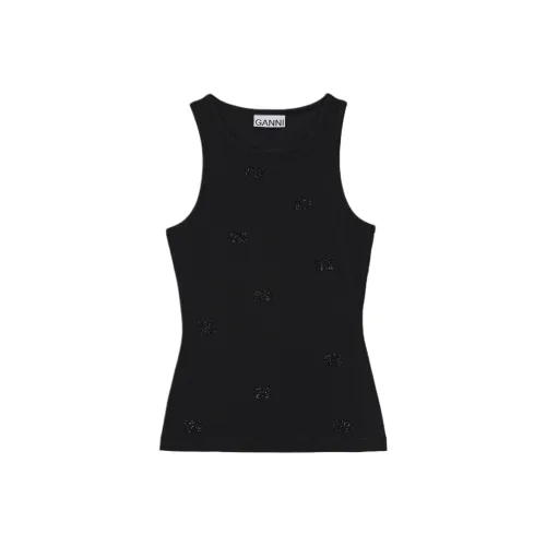 GANNI FW24 Майка Женская Черная