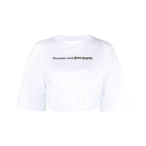 PALM ANGELS Т-рубашка с оборванным рукавом женская