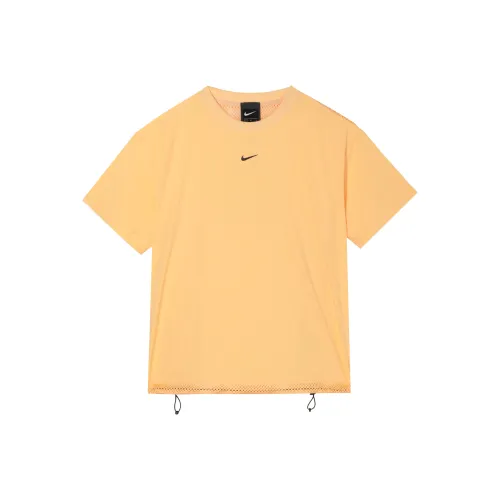 Nike SPORTSWEAR TECH PACK Рукав с оборванным плечом T-рубашка Женская Светло-дынно-оранжевый