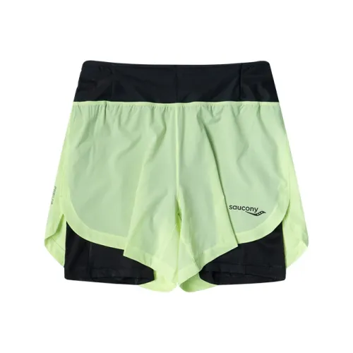 Saucony Зеленый Мужские спортивные шорты