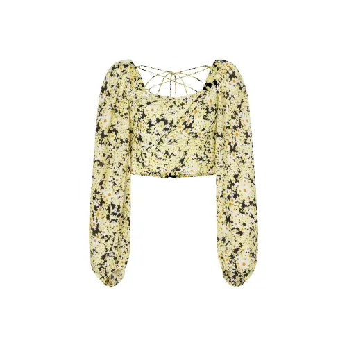 MOCO CROP TOP Женские Черный с Смешанным Принт