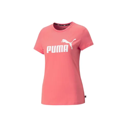 PUMA Essentials Logo T-Shirt Женская Розовая