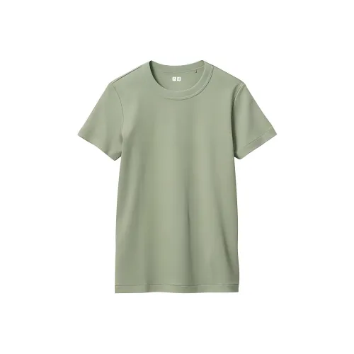 UNIQLO Стандартная футболка женская изумрудно-зеленая