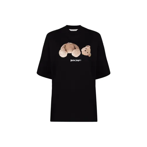 PALM ANGELS Т-рубашка с оборванным рукавом женская черная