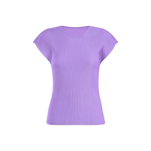PLEATS PLEASE ISSEY MIYAKE SS25 Флаттер-рукав Рубашка Женская Фиолетовая