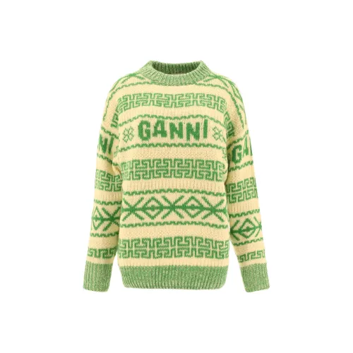 GANNI Зеленые Женские Свитеры