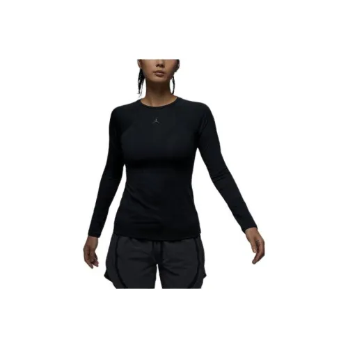 Джордан Рукав реглан T-рубашка Женская Черная