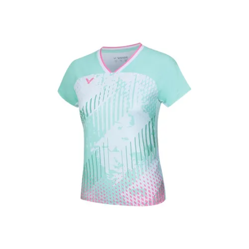 VICTOR Зеленые Женские Футболки