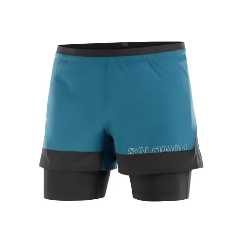 SALOMON CROSS 2IN1 Беговые Шорты Мужские Deep Dive Jet Black