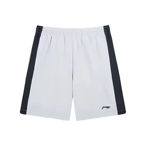 Спортивные шорты с подкладкой мужские светло-серые