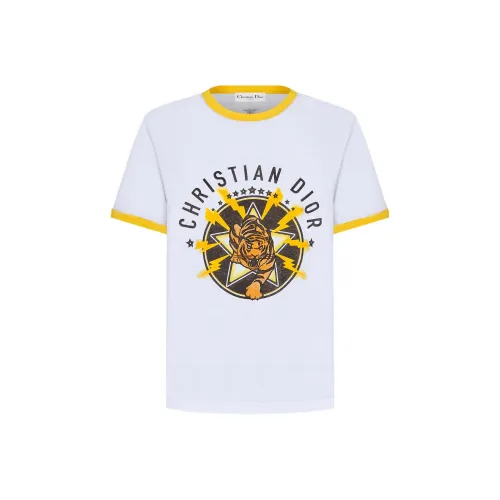 DIOR FW22 T Рубашка Женская Желто-Белая