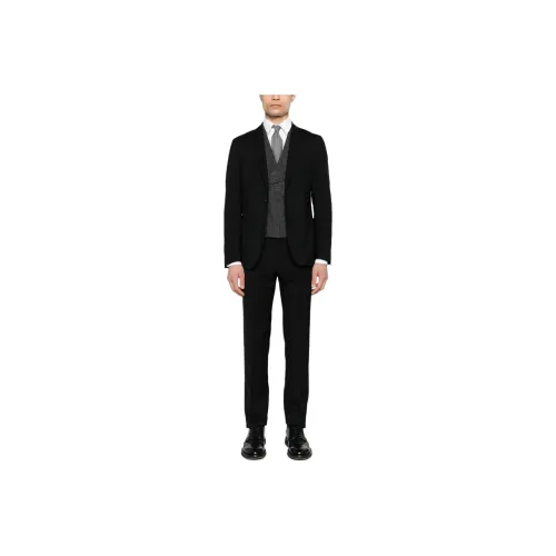 CORNELIANI SS24 Бизнес-костюм Пальто Мужской Черный