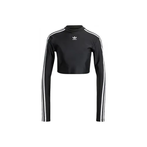 Adidas Originals 3 Stripes T-Shirt Женская Черная