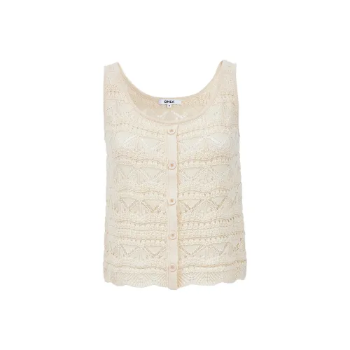 ONLY Майка Женская Кремово-Белая